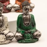 Ancient Wisdom Set of 6 Silver Mini Buddha Statues (Assorted Colours) - Image 5