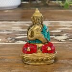 Ancient Wisdom Brass 7.5cm Blessing Buddha Figure - Image 3