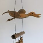 Ancient Wisdom Handcrafted Coconut Duck Wind Chime - Image 2