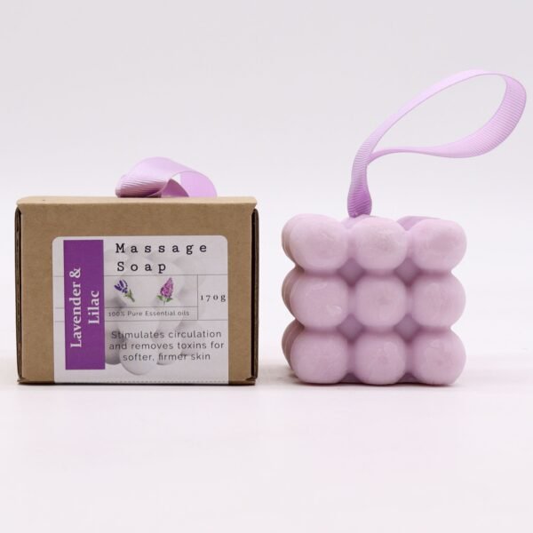 Ancient Wisdom Lavender & Lilac Boxed Single Massage Soaps