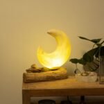 Ancient Wisdom DriftGlow Crackle Half Moon Shade Lamp - Image 3