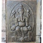Ancient Wisdom Large Ganpati Antique Gold Relief Iron Frame