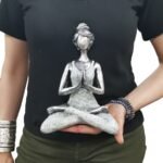 Ancient Wisdom Elegant Silver & White 24cm Yoga Lady Figurine - Image 2