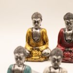 Ancient Wisdom Set of 6 Silver Mini Buddha Statues (Assorted Colours) - Image 6