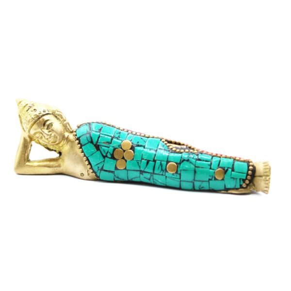 Ancient Wisdom 10cm Reclining Pose Brass Buddha Figure