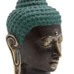 Ancient Wisdom Large Antique Brass Buddha Head - Image 2