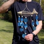 Ancient Wisdom String Fish & Blue Copis Drop Wind Chime - Image 3