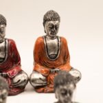 Ancient Wisdom Set of 6 Silver Mini Buddha Statues (Assorted Colours) - Image 7