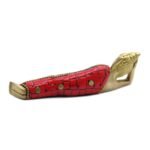 Ancient Wisdom 10cm Reclining Pose Brass Buddha Figure - Image 2