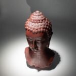Ancient Wisdom Molton Lava Buddha Bust Lamp – Oval Stand - Image 4