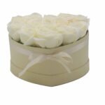 Ancient Wisdom Soap Flower 13 Cream Roses Heart Shaped Bouquet - Image 2