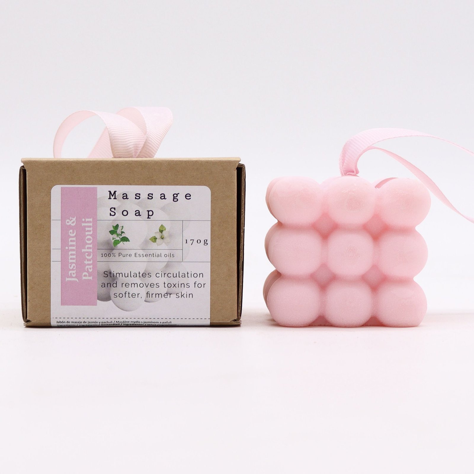 bG9jYWw6Ly9tZWRpYS9ITS9HQy82MFIzMEMxSDc0VzNHQ0hNLzk3ZTlhY2QwLmpwZWc.jpg Ancient Wisdom Jasmine & Patchouli Boxed Single Massage Soaps - Image 1