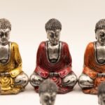 Ancient Wisdom Set of 6 Silver Mini Buddha Statues (Assorted Colours) - Image 9