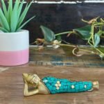 Ancient Wisdom 10cm Reclining Pose Brass Buddha Figure - Image 3