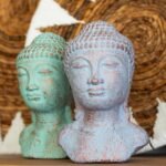 Ancient Wisdom Tranquility Buddha Head - Blue Copper - Image 5