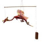Ancient Wisdom Red Coconut Dragon Mobile 37cm