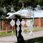 Ancient Wisdom Bluewash Fish Carving & Natural Copis Drop Wind Chime - Image 4