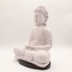 Ancient Wisdom Lavender Crackle Meditation Buddha Lamp – Oval Stand - Image 7