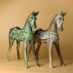 Ancient Wisdom Large Gold & Turquoise Handcrafted Horse 32cm - Image 4