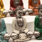 Ancient Wisdom Set of 6 Silver Mini Buddha Statues (Assorted Colours) - Image 2