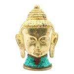 Ancient Wisdom Large 11.5cm Brass Head Buddha Figure