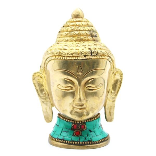 Ancient Wisdom Large 11.5cm Brass Head Buddha Figure