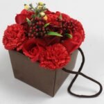 Ancient Wisdom Red Rose & Carnation Soap Flower Bouquet - Image 2