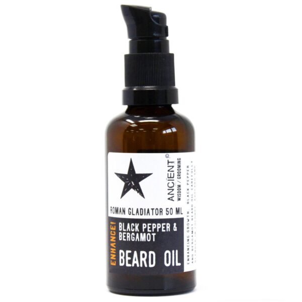Ancient Wisdom Roman Gladiator Enhance! Black Pepper & Bergamot Beard Oil