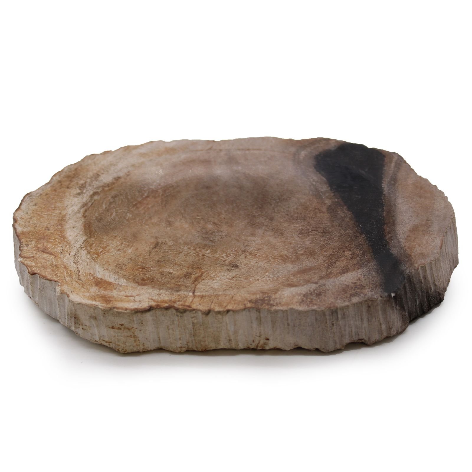 bG9jYWw6Ly9tZWRpYS9IUC9DRC82MFIzMEMxRzZSVjNDREhQLzNjY2UxNGE0LmpwZWc.jpg Ancient Wisdom Brown & Black Petrified Wood Soap Dish - Image 1