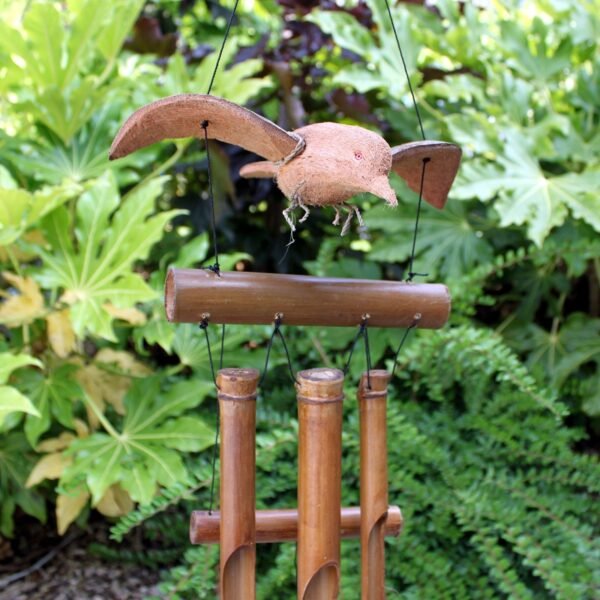 Ancient Wisdom Handcrafted Coconut Blackbird Wind Chime