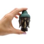 Ancient Wisdom Small Antique Brass Buddha Head - Image 2