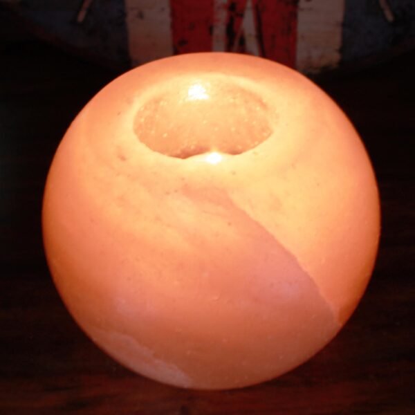 Ancient Wisdom Himalayan Salt Round Candle Holder