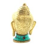 Ancient Wisdom Large 11.5cm Brass Head Buddha Figure - Image 2