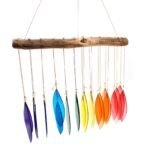 Ancient Wisdom Multicolour Rainbow Glass Wind Chime