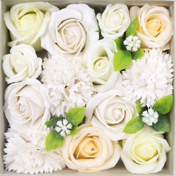 Ancient Wisdom Soap White & Ivory Flowers Wedding Blessings Square Box