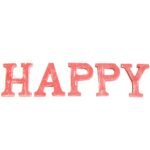 Ancient Wisdom Shabby Chic Wooden Red Wash Letters - HAPPY