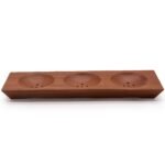 Ancient Wisdom Three Bay Mahogany Wood Soap Dish