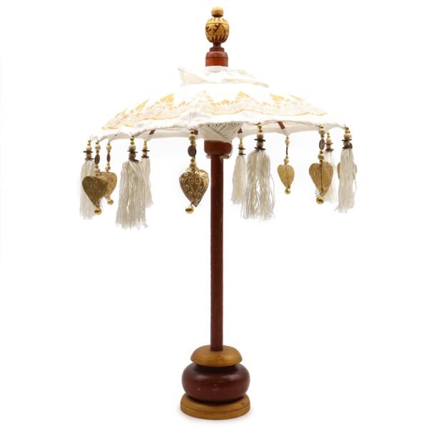 Ancient Wisdom Gold 40cm Bali Home Decor Canvas Parasol