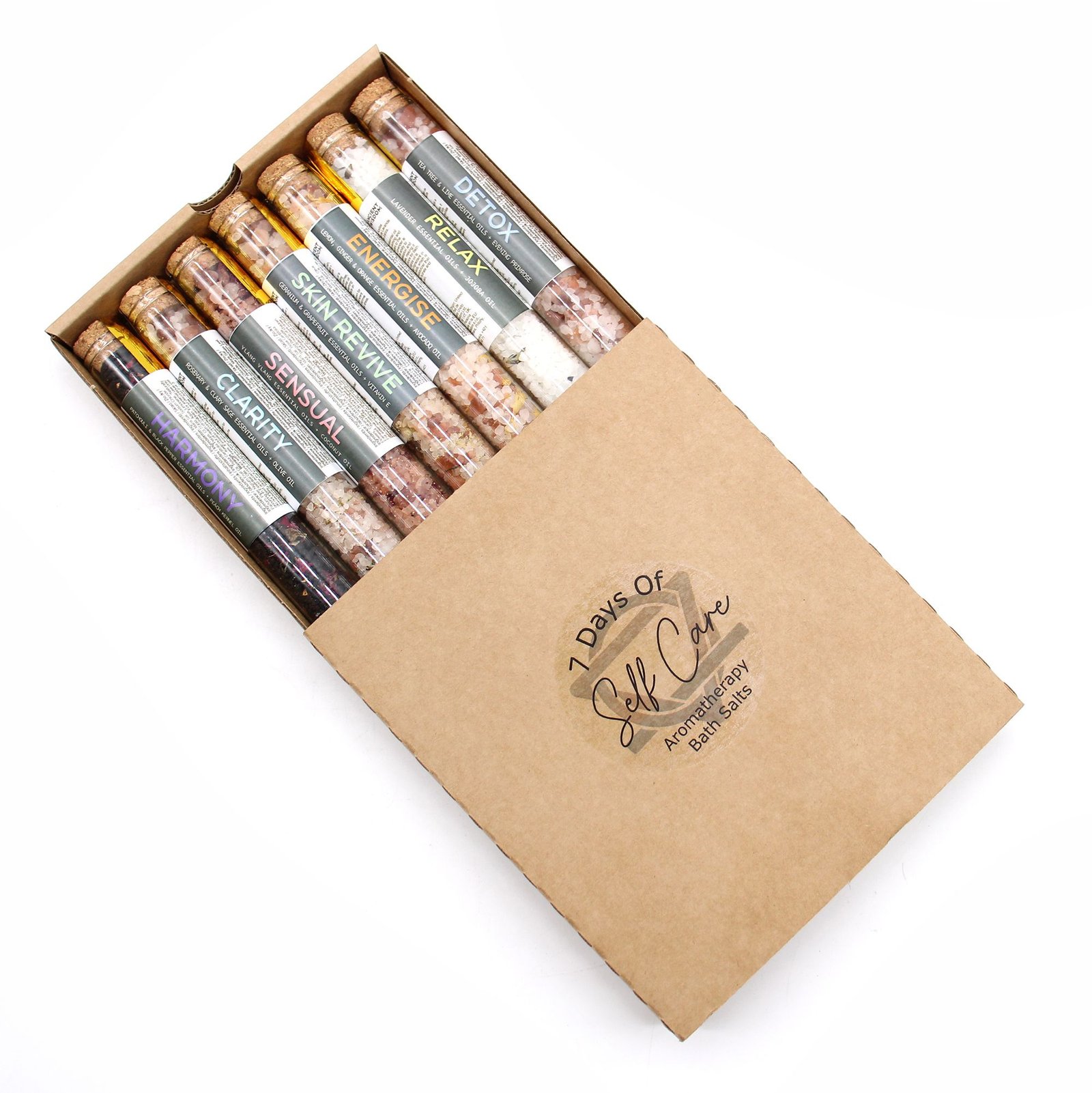 bG9jYWw6Ly9tZWRpYS9IUi8wRC82MFIzMEMxRzZSVzMwREhSLzNhNGRhMWFlLmpwZWc.jpg Ancient Wisdom Pack of 7 Bath Salts In Vials - Image 1