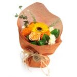 Ancient Wisdom Orange Standing Soap Flower Bouquet