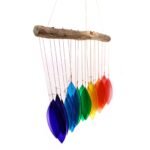 Ancient Wisdom Multicolour Rainbow Glass Wind Chime - Image 7