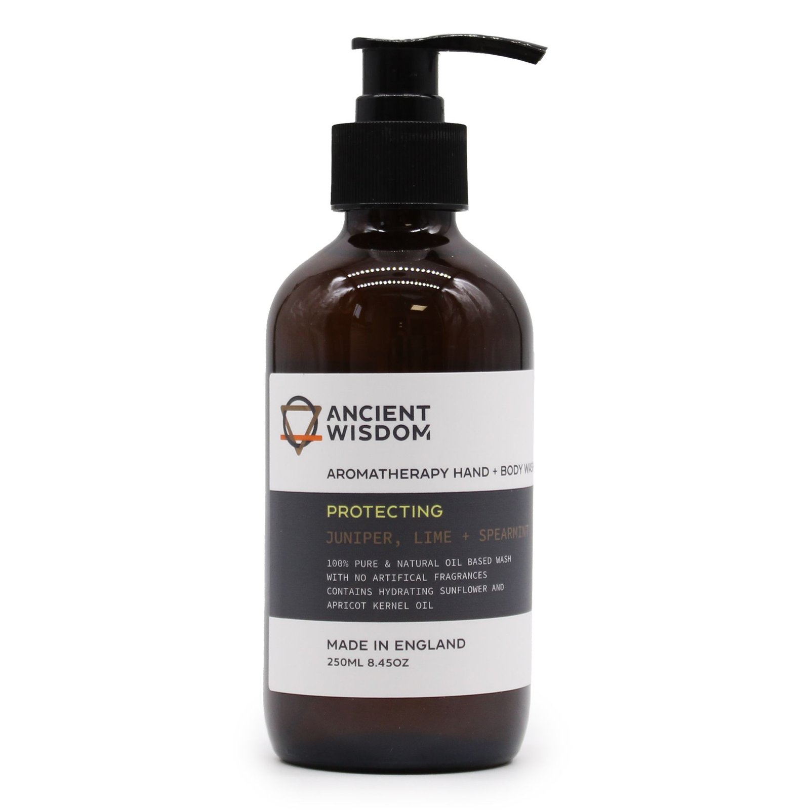 bG9jYWw6Ly9tZWRpYS9IUi9KQy82MFIzMEMxRzZSVktKQ0hSLzA2ZGQ1OTE4LmpwZWc.jpg Ancient Wisdom Juniper, Lime & Spearmint Hand & Body Wash 250ml - Image 1