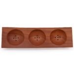 Ancient Wisdom Three Bay Mahogany Wood Soap Dish - Image 2