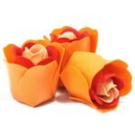 Ancient Wisdom Set of 3 Soap Flower Peach Roses Heart Box - Image 2