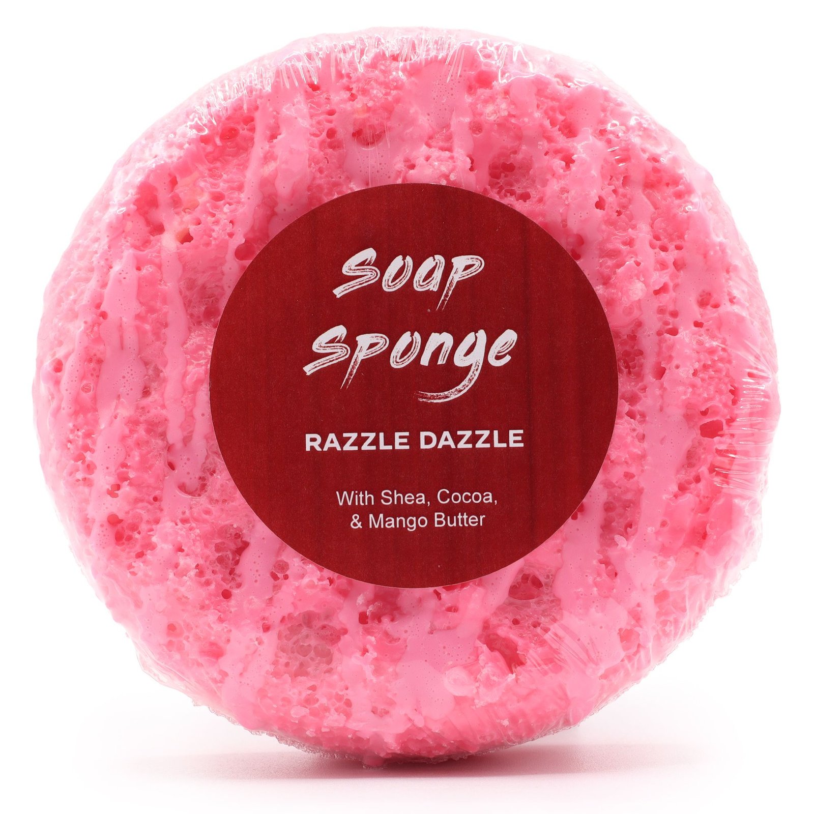 bG9jYWw6Ly9tZWRpYS9IUy9HQy82MFIzMEMxSjY4VjNHQ0hTL2RhN2ViMDM3LmpwZw.jpg Ancient Wisdom Razzle Dazzle Shea Butter Bubble Soap Sponge - Image 1