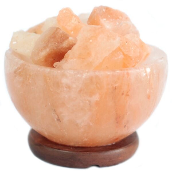 Ancient Wisdom Himalayan Crystal Salt Fire Bowl Lamp & Chunks