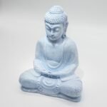 Ancient Wisdom Sky Blue Meditation Buddha Lamp - Oval Stand - Image 7