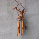 Ancient Wisdom Natural Finish Coconut Dragon Bamboo Wind Chime