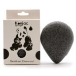 Ancient Wisdom Teardrop Konjac Sponge - Bamboo Charcoal - Anti-Bacterial