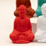 Ancient Wisdom Set of 6 Colourful Mini Buddha Statues For Meditation & Focus - Image 4